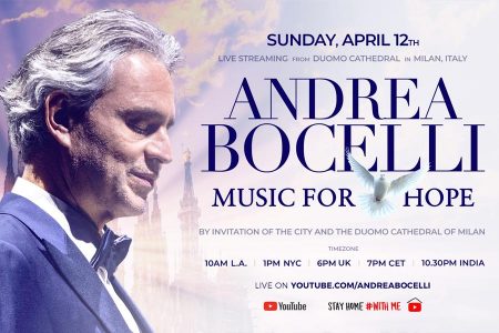 Andrea Bocelli zaśpiewa w Niedzielę Wielkanocną. Transmisja na żywo