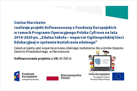 Gmina Marciszów otrzymała dofinansowanie na zakup laptopów dla dzieci