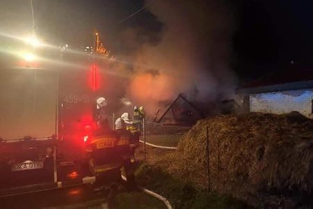 Pożar stodoły w Błażejowie