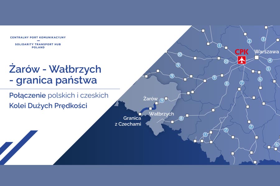 Nowa trasa kolejowa z Wrocławia do granicy z Czechami