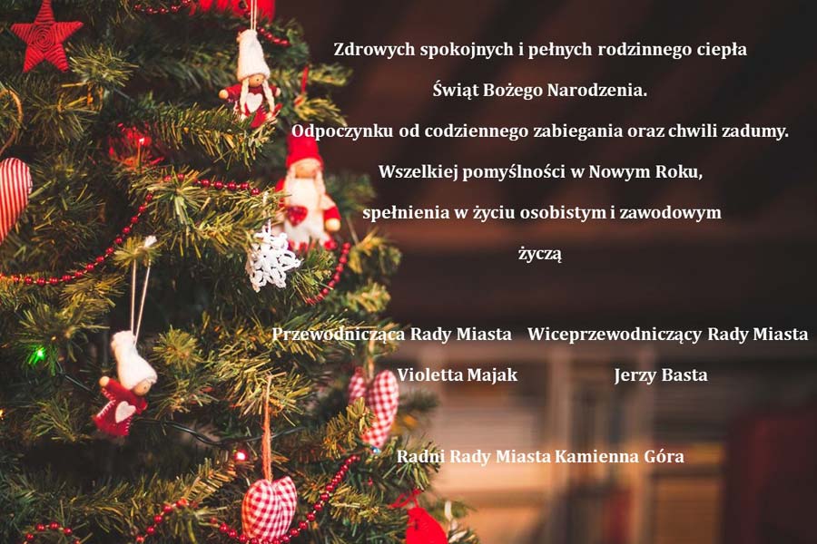Życzenia świąteczne od Rady Miasta Kamienna Góra