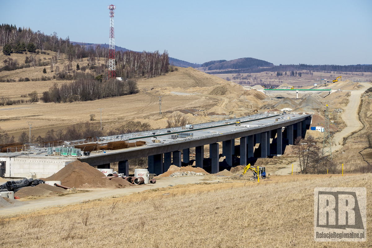 Informacja o pracach na terenie budowy drogi S3. Kamienna Góra-Lubawka